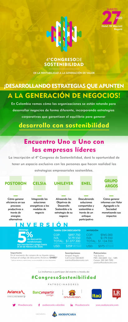 4° Congreso de Sostenibilidad - NEWS - Asobancaria